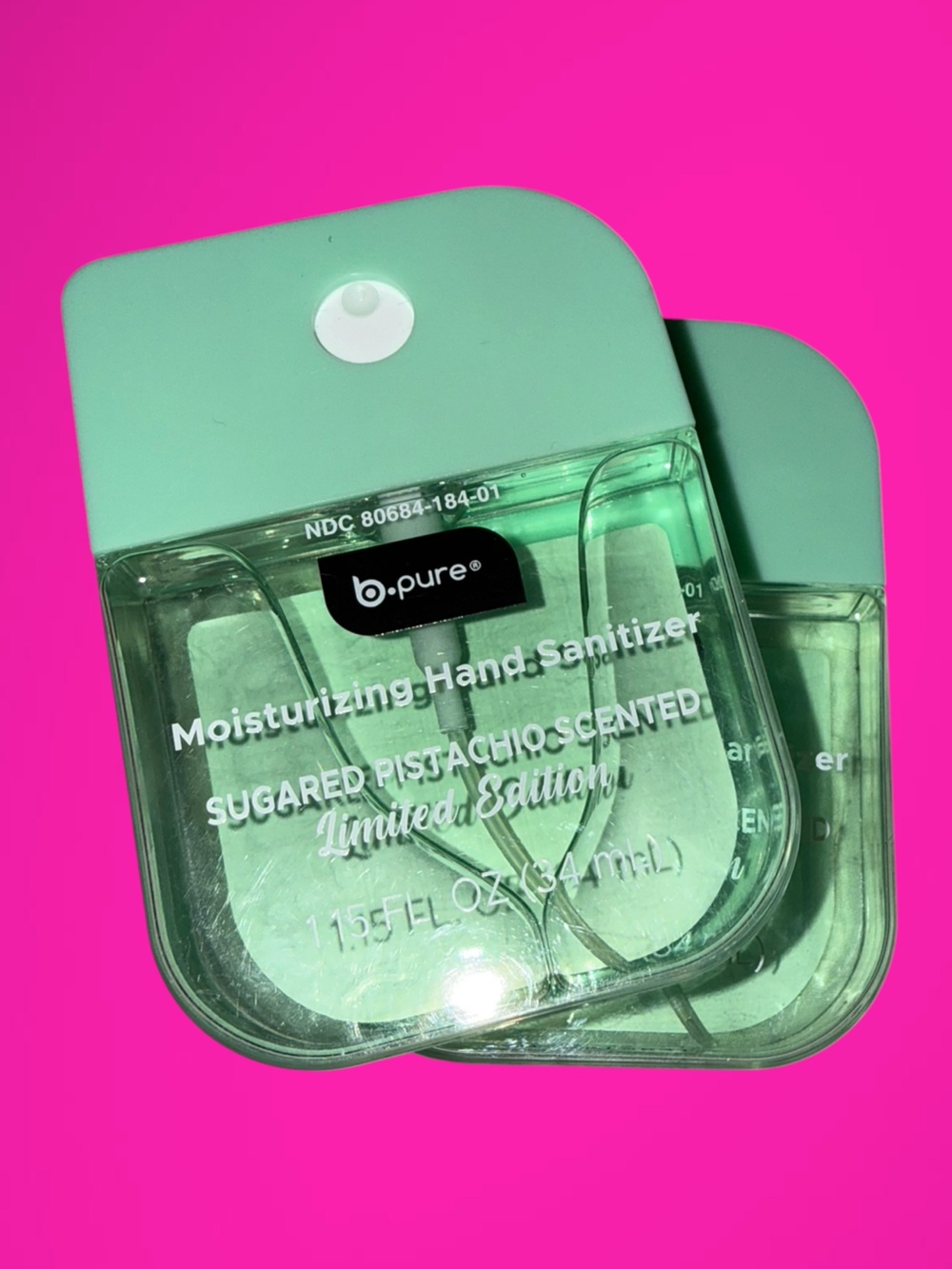 NWT B.Pure Moisturizing Hand Sanitizer - Limited Edition Sugared Pistachio